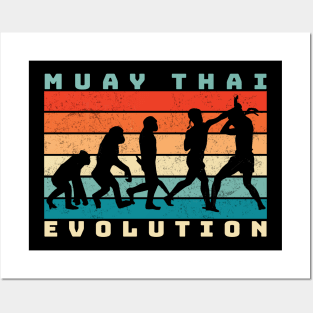 Muay Thai Evolution Clsssic Sign Posters and Art